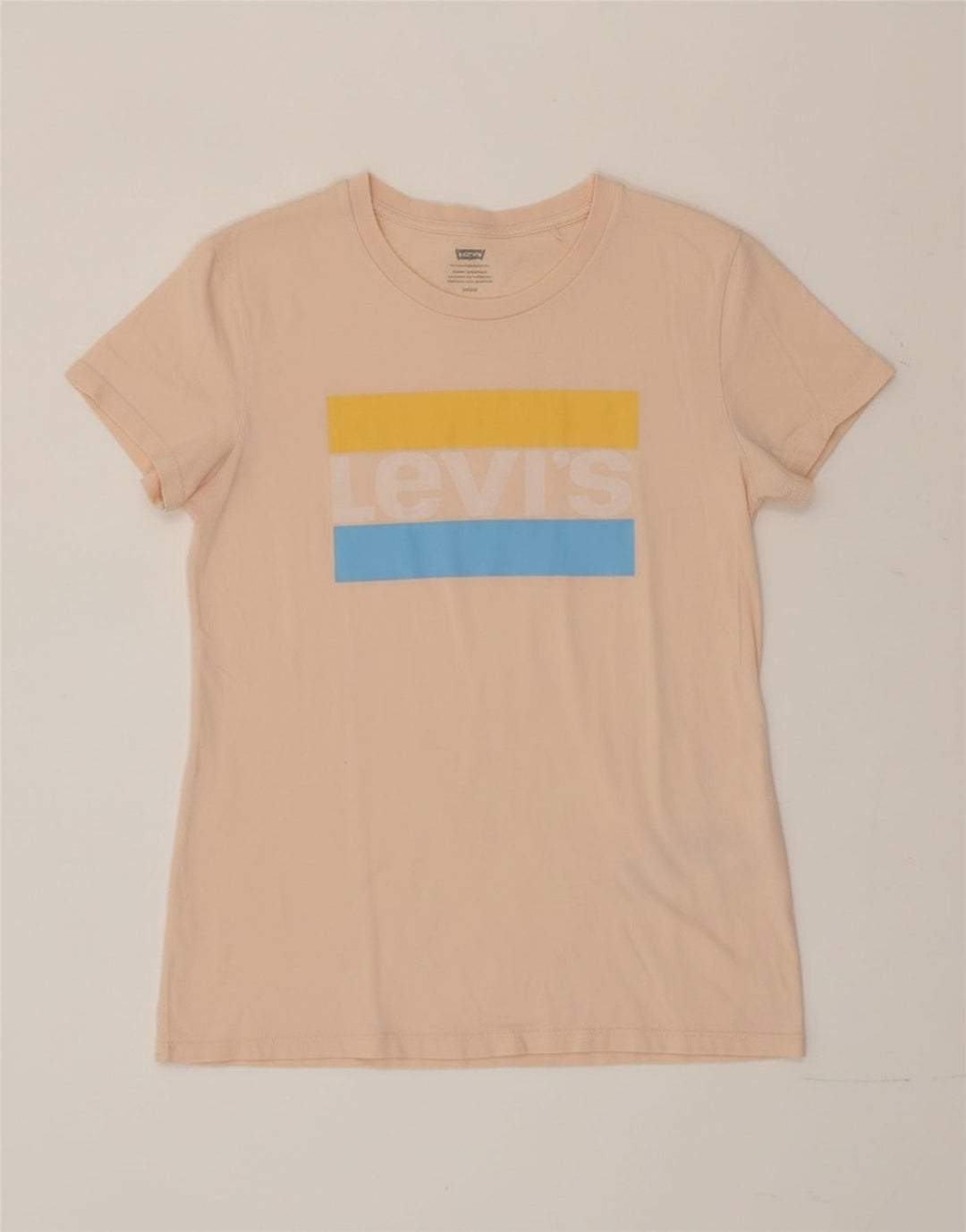 Levi's Womens Graphic T-Shirt Top UK 10 Small Pink Cotton