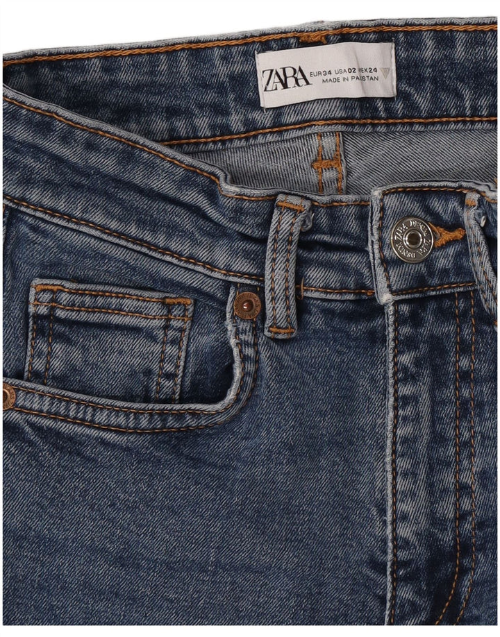 Zara Womens Bootcut Jeans EU 34 2XS W24 L26 Blue