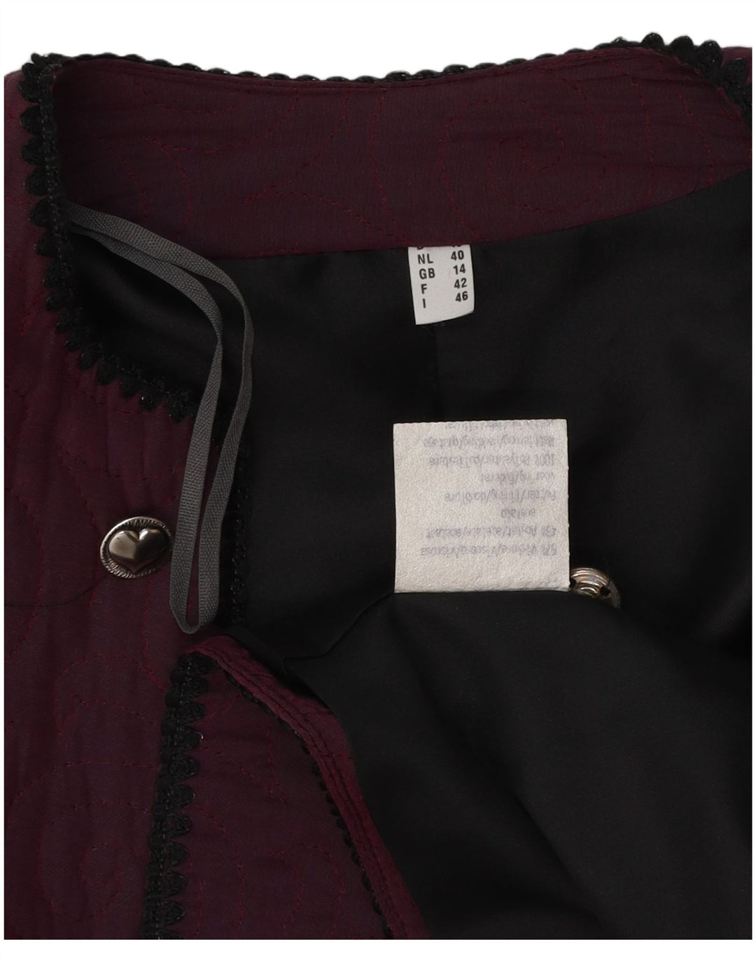 Vintage Womens Bolero Jacket UK 14 Medium Purple Viscose