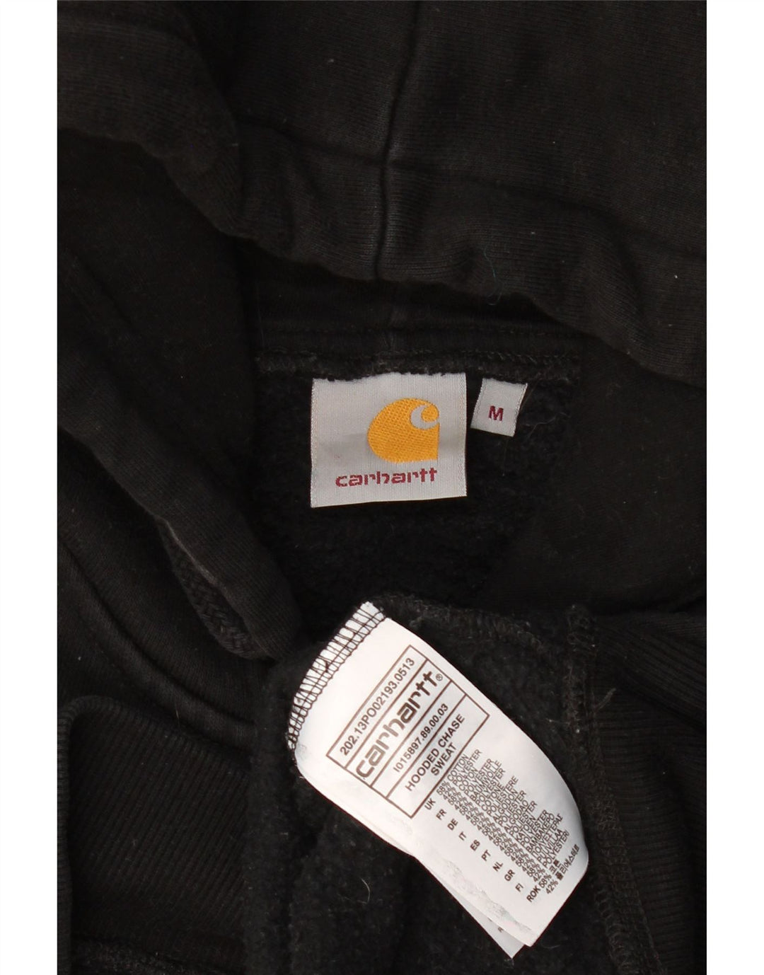 Carhartt Mens Hoodie Jumper Medium Black Cotton