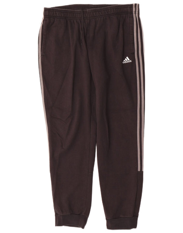 Adidas Mens Tracksuit Trousers Joggers XL Black Cotton