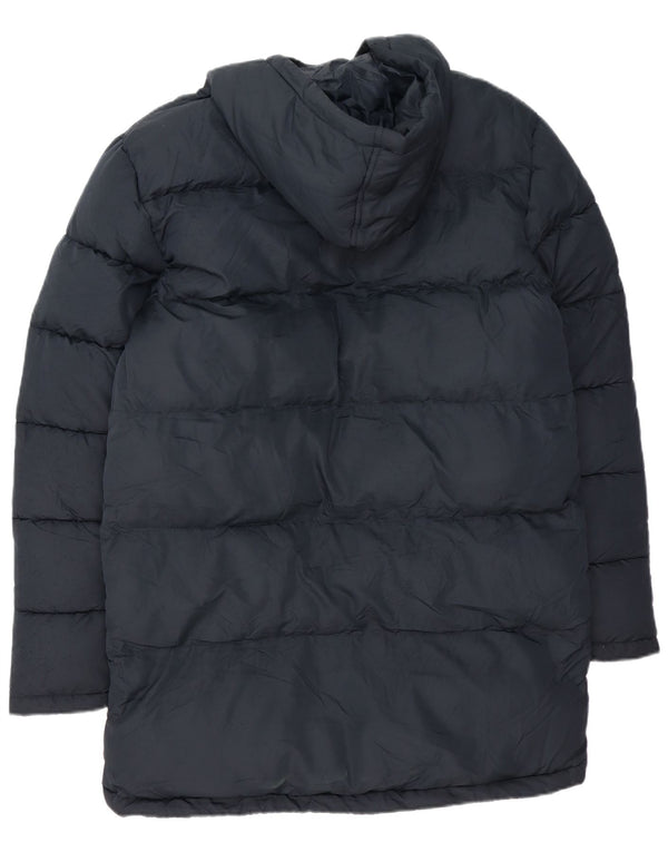 FRENCH CONNECTION Mens Loose Fit Hooded Padded Coat UK 36 Small Navy Blue