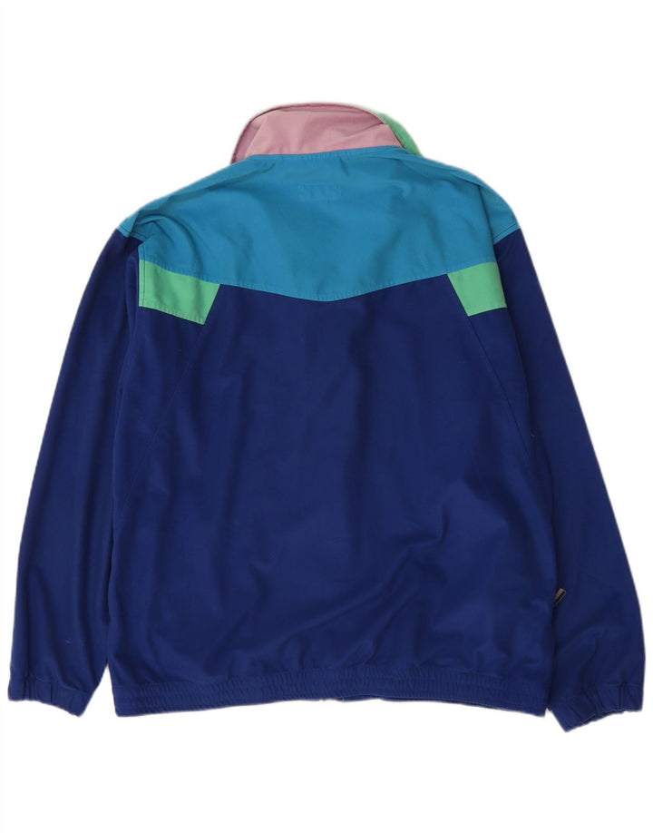 Bailo Mens Tracksuit Top Jacket IT 54 XL Blue Colourblock Polyester