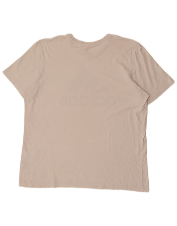 Adidas Mens Graphic T-Shirt Top XL Off White Cotton
