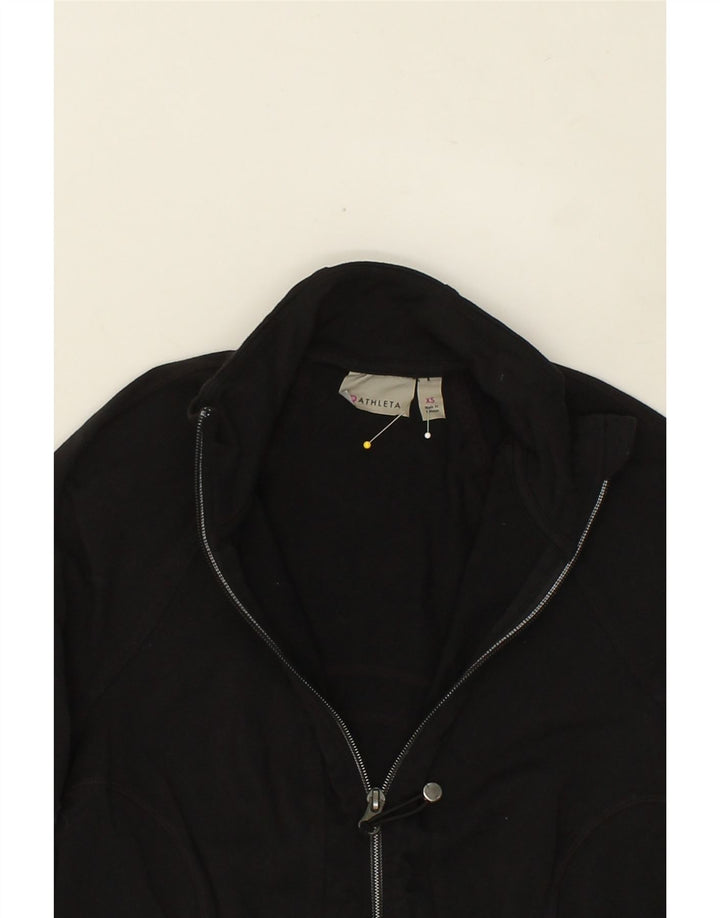 ATHLETA Womens Tracksuit Top Jacket UK 6 XS Black Nylon Vintage Athleta and Second-Hand Athleta from Messina Hembry 