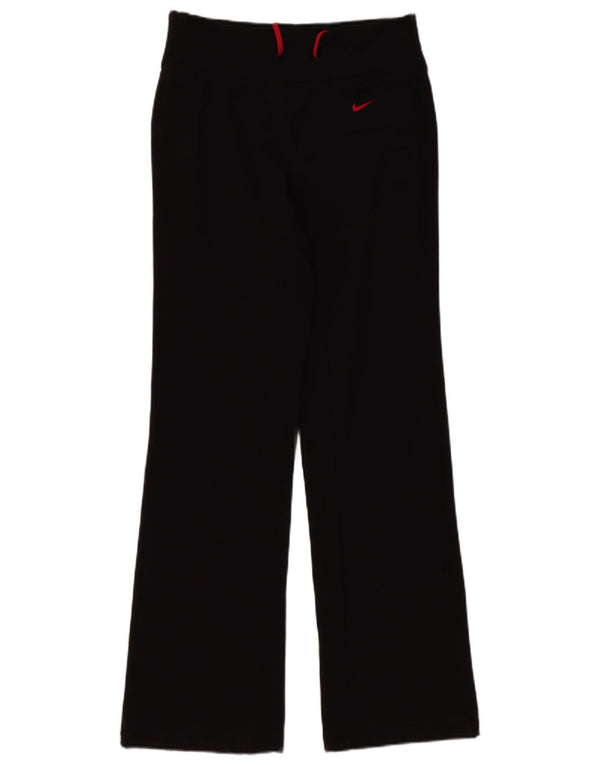 Nike Womens Tracksuit Trousers UK 6 XS Black Cotton