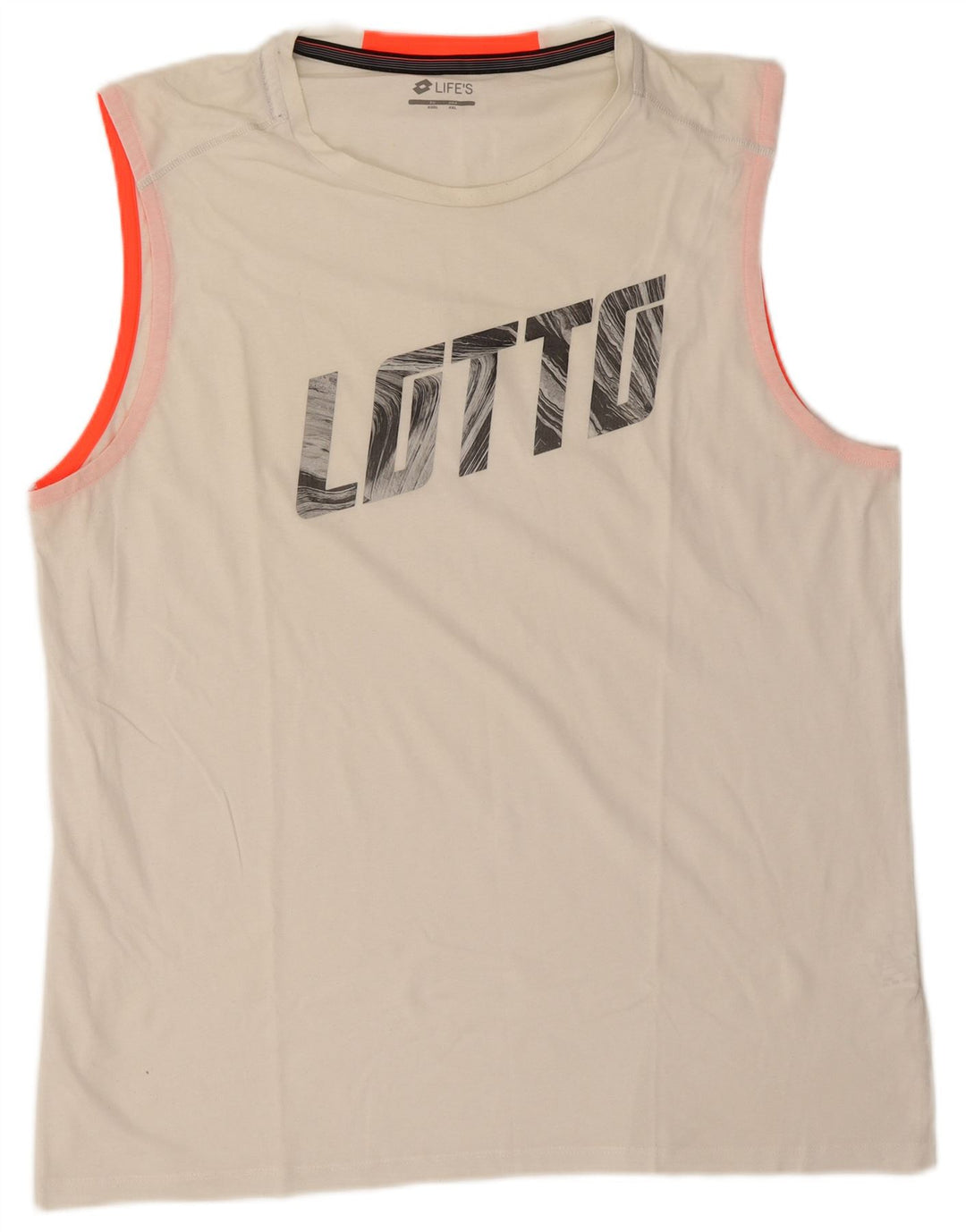 Lotto Mens Graphic Vest Top 2XL White Cotton