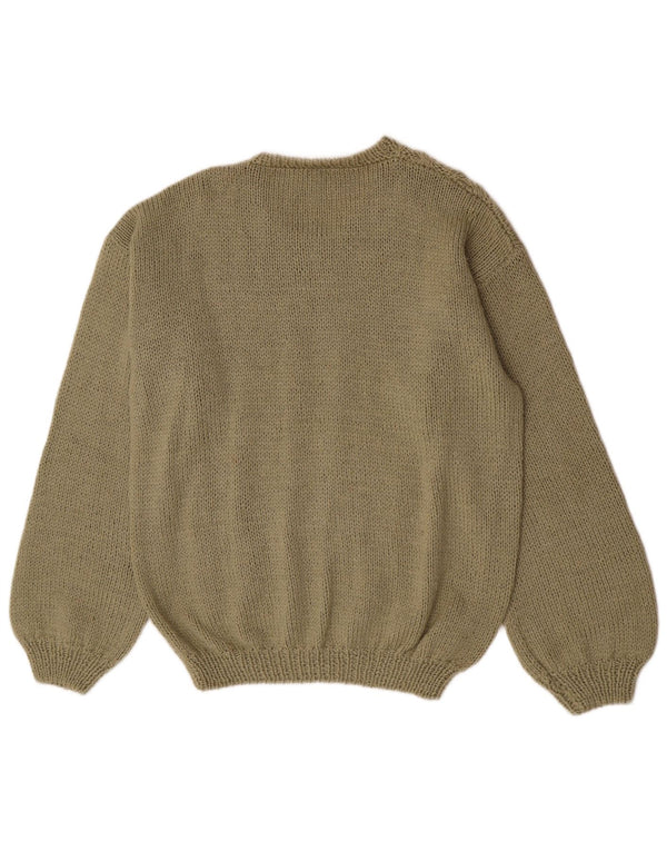 Vintage Mens Crew Neck Jumper Sweater Large Green