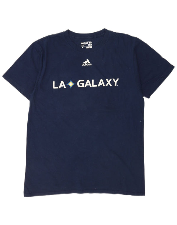 Adidas Mens LA Galaxy Graphic T-Shirt Top Large Navy Blue Cotton