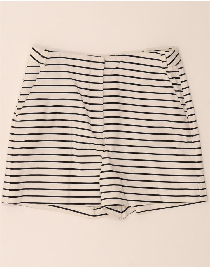 ZARA Womens Chino Shorts Small W28 White Pinstripe Vintage Zara and Second-Hand Zara from Messina Hembry 
