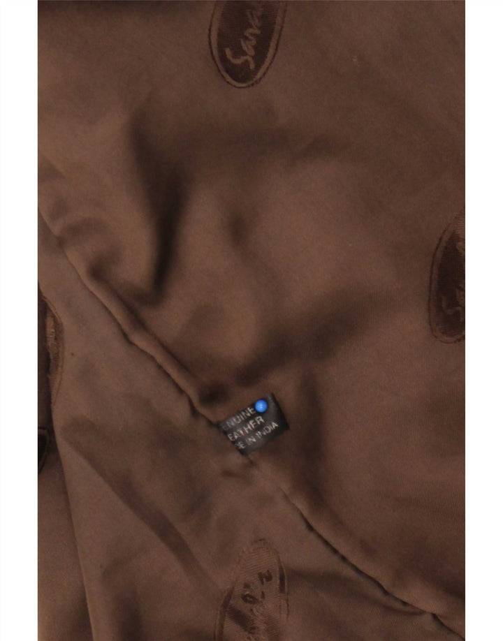 Vintage Mens Leather Jacket UK 40 Large Brown