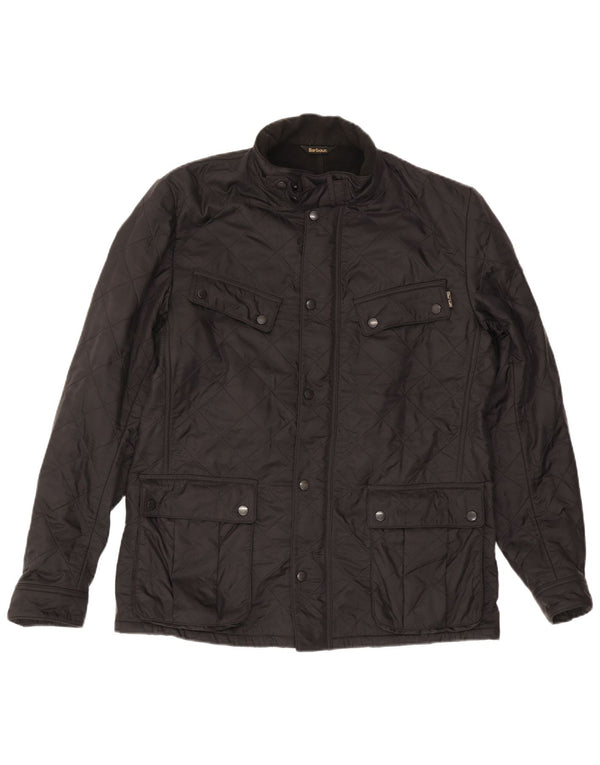 Barbour Mens Quilted Jacket UK 42 XL Black Polyamide