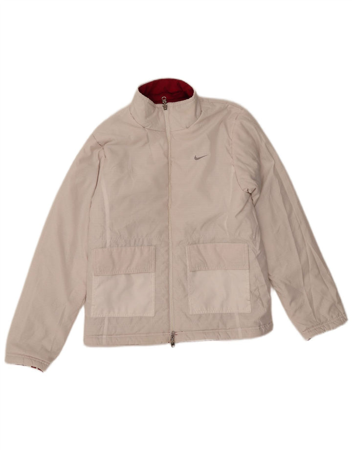 Nike Womens Reversible Jacket UK 8/10 Small Red Polyester