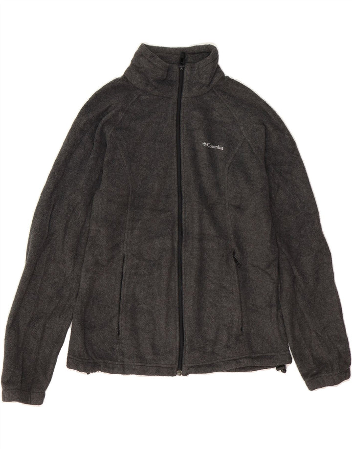 COLUMBIA Womens Fleece Jacket UK 14 Medium Grey Polyester Vintage Columbia and Second-Hand Columbia from Messina Hembry 