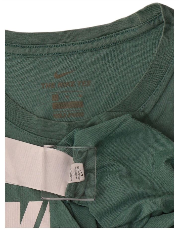 Nike Mens Graphic T-Shirt Top XL Green Cotton