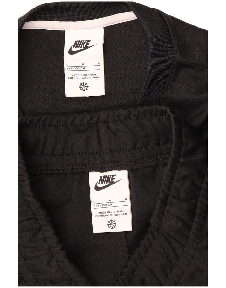NIKE Boys Graphic Full Tracksuit 12-13 Years Large Black