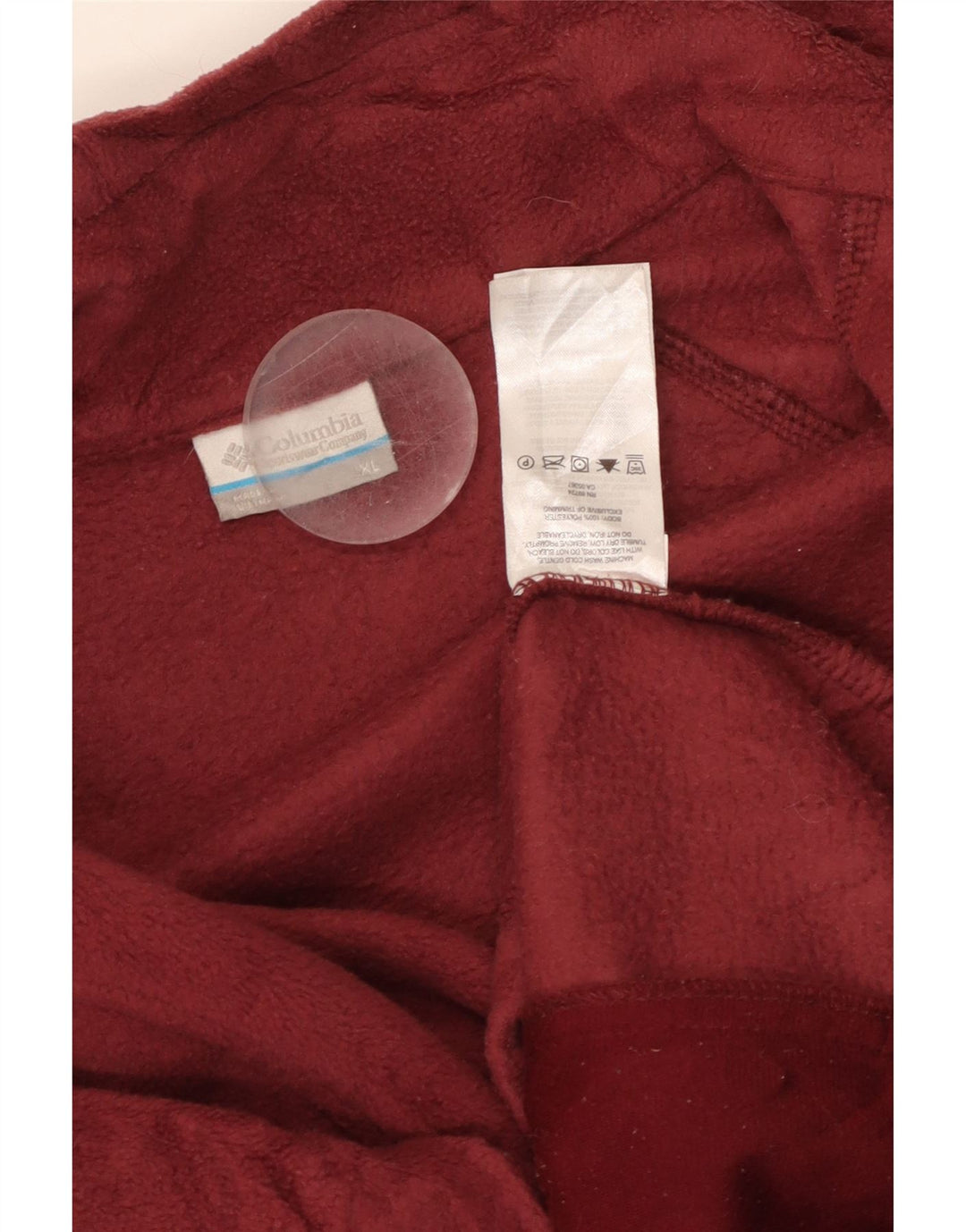 COLUMBIA Womens Fleece Jacket UK 18 XL Burgundy Polyester