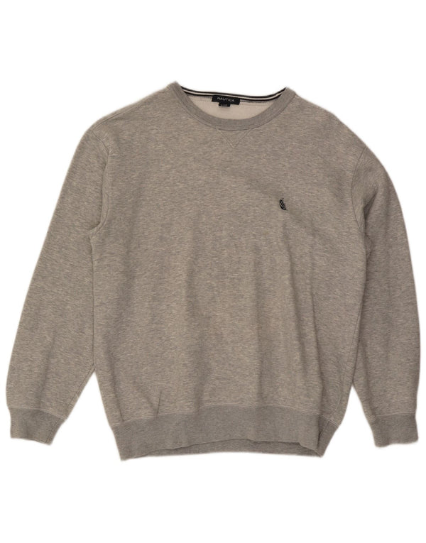 NAUTICA Mens Sweatshirt Jumper Large Grey Cotton