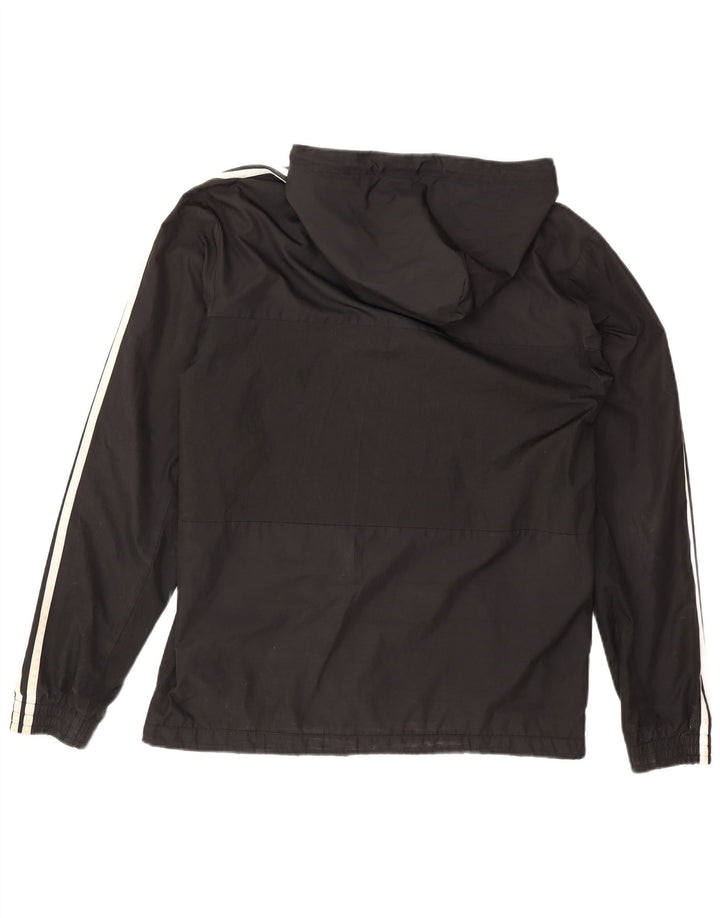 Adidas Mens Hooded Rain Jacket UK 38 Medium Black Polyester