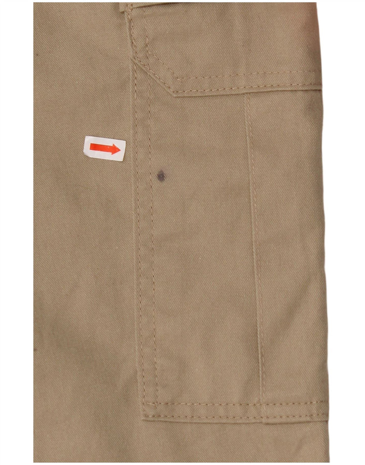 DICKIES Mens Straight Cargo Trousers W34 L30 Beige Polyester