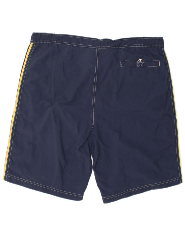 Champion Mens Graphic Swimming Shorts Large Navy Blue Colourblock