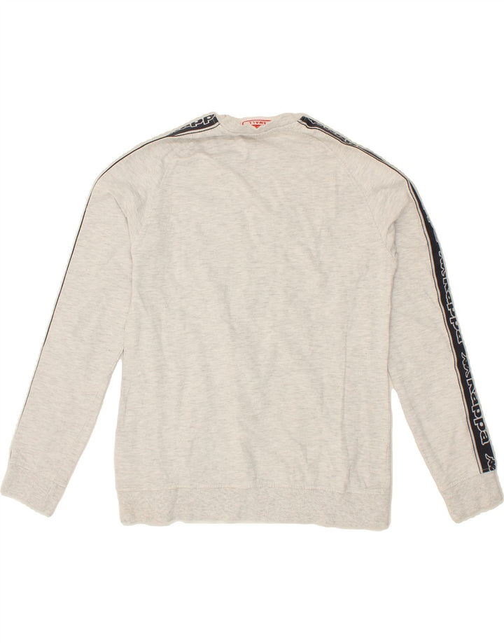 KAPPA Mens Sweatshirt Jumper Small Grey Cotton Vintage Kappa and Second-Hand Kappa from Messina Hembry 