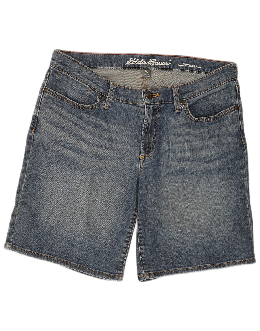Eddie Bauer Womens Boyfriend Denim Shorts US 8 Medium W32  Blue Cotton