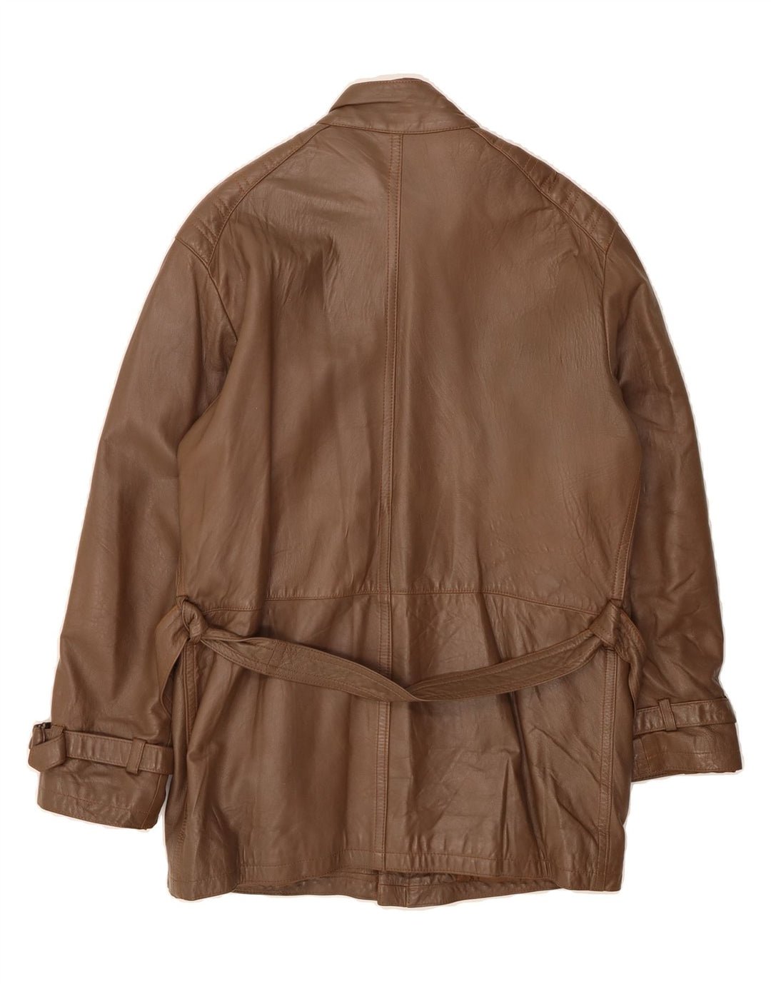 VINTAGE Mens Leather Jacket IT 52 XL Brown Vintage Vintage and Second-Hand Vintage from Messina Hembry 