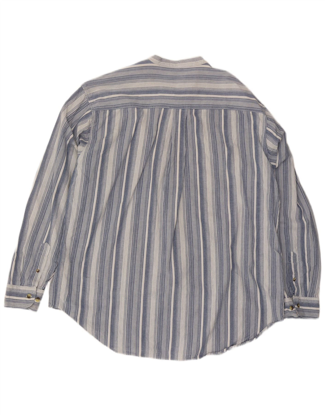 St. Bernard Mens Shirt XL Blue Striped Cotton