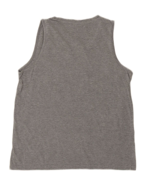 UMBRO Womens Vest Top UK 14 Large Grey Cotton