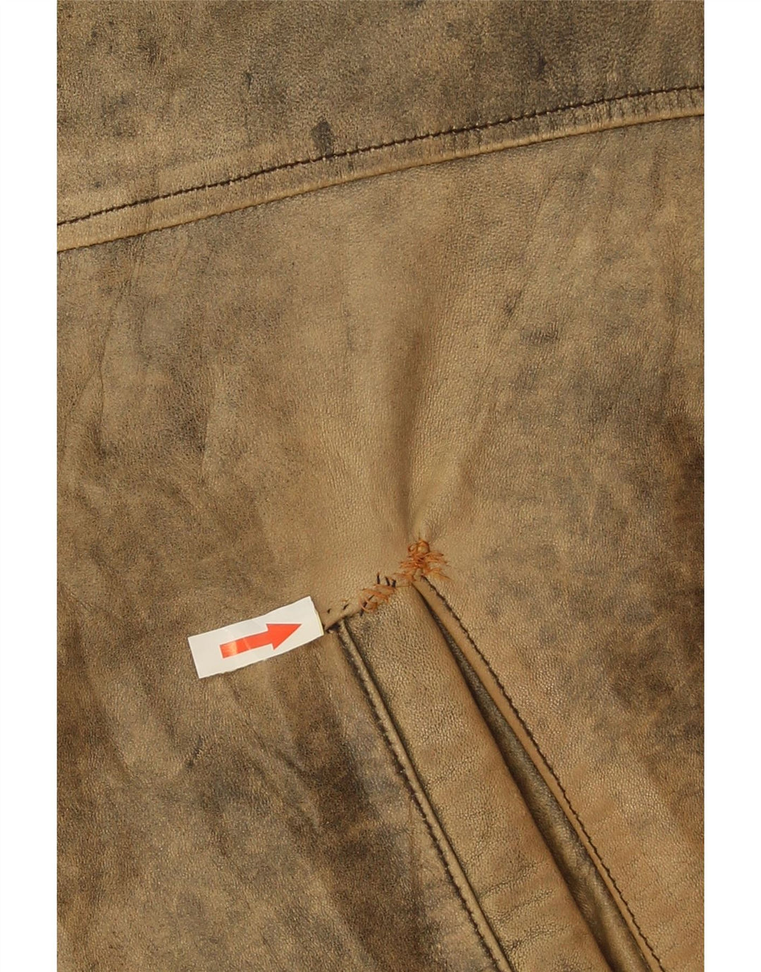 Desi Mens Leather Jacket UK 38 Medium Brown Leather