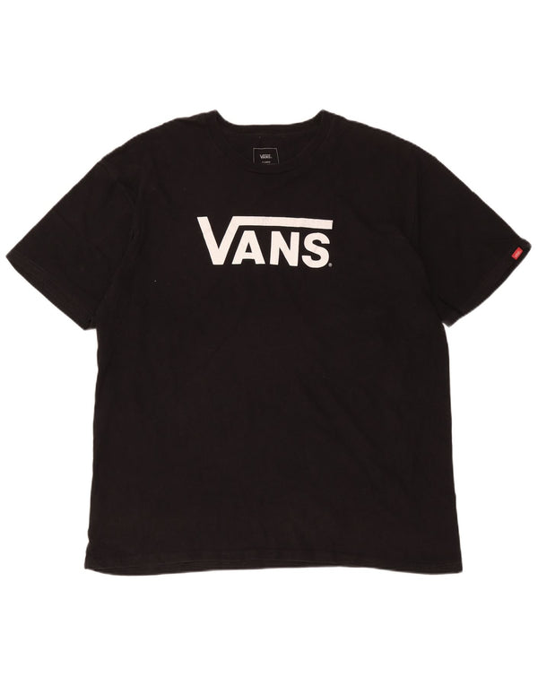 Vans Mens Classic Fit Graphic T-Shirt Top XL Black Cotton