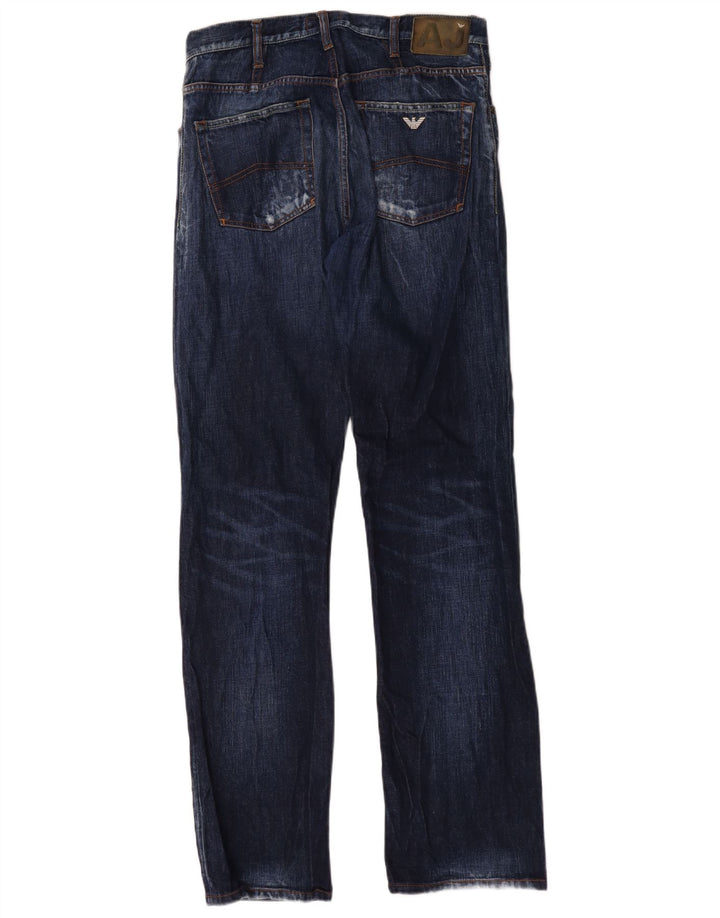 Armani Mens Straight Jeans W32 L35 Navy Blue