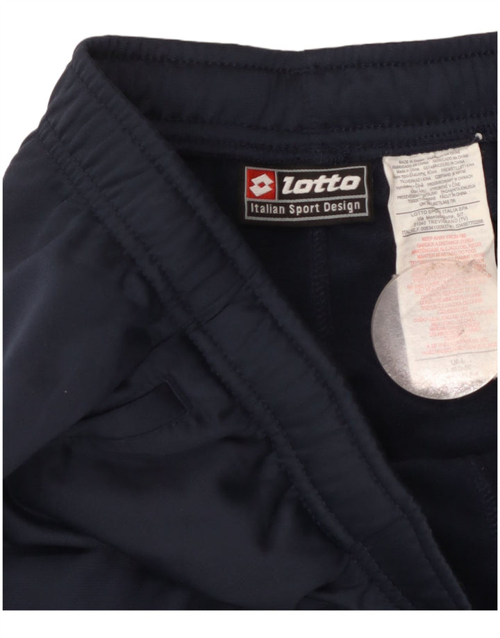 Lotto Mens Graphic Tracksuit Trousers Large Navy Blue Polyester