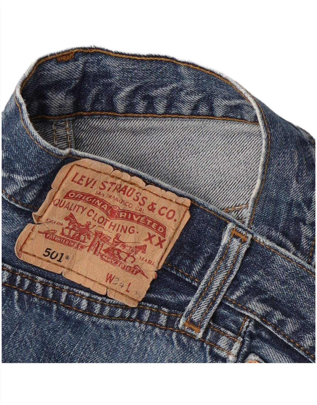 Levi's Mens 501 Straight Jeans W34 L30 Blue
