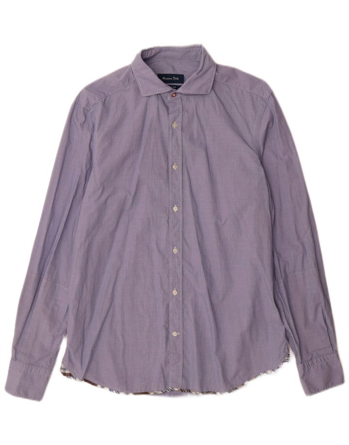 Massimo Dutti Mens Casual Fit Shirt Medium Blue Check