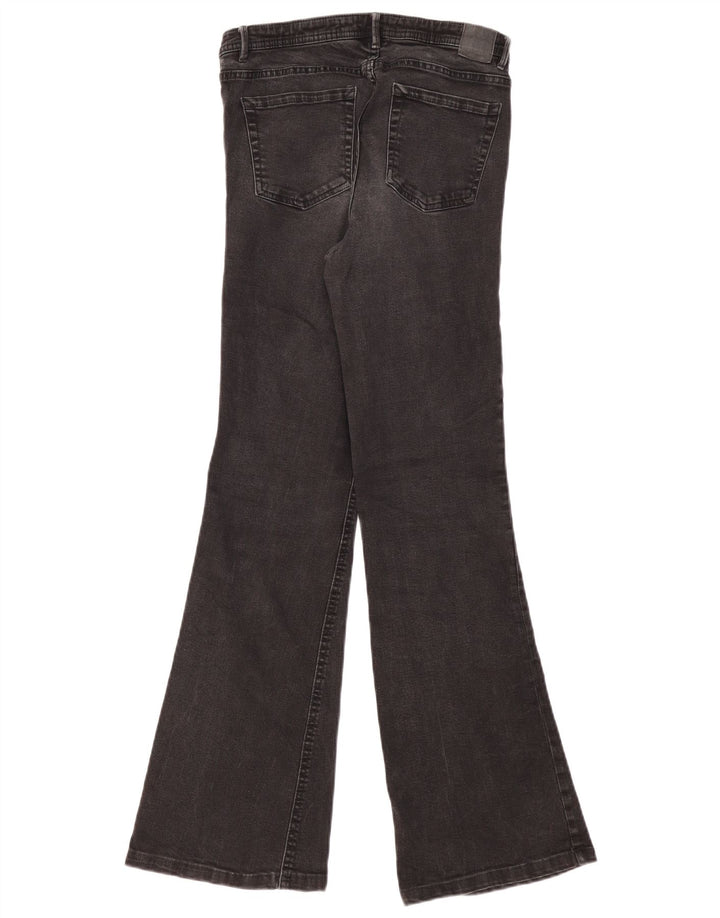 ZARA Womens Flared Jeans EU 38 Small W28 L29 Black