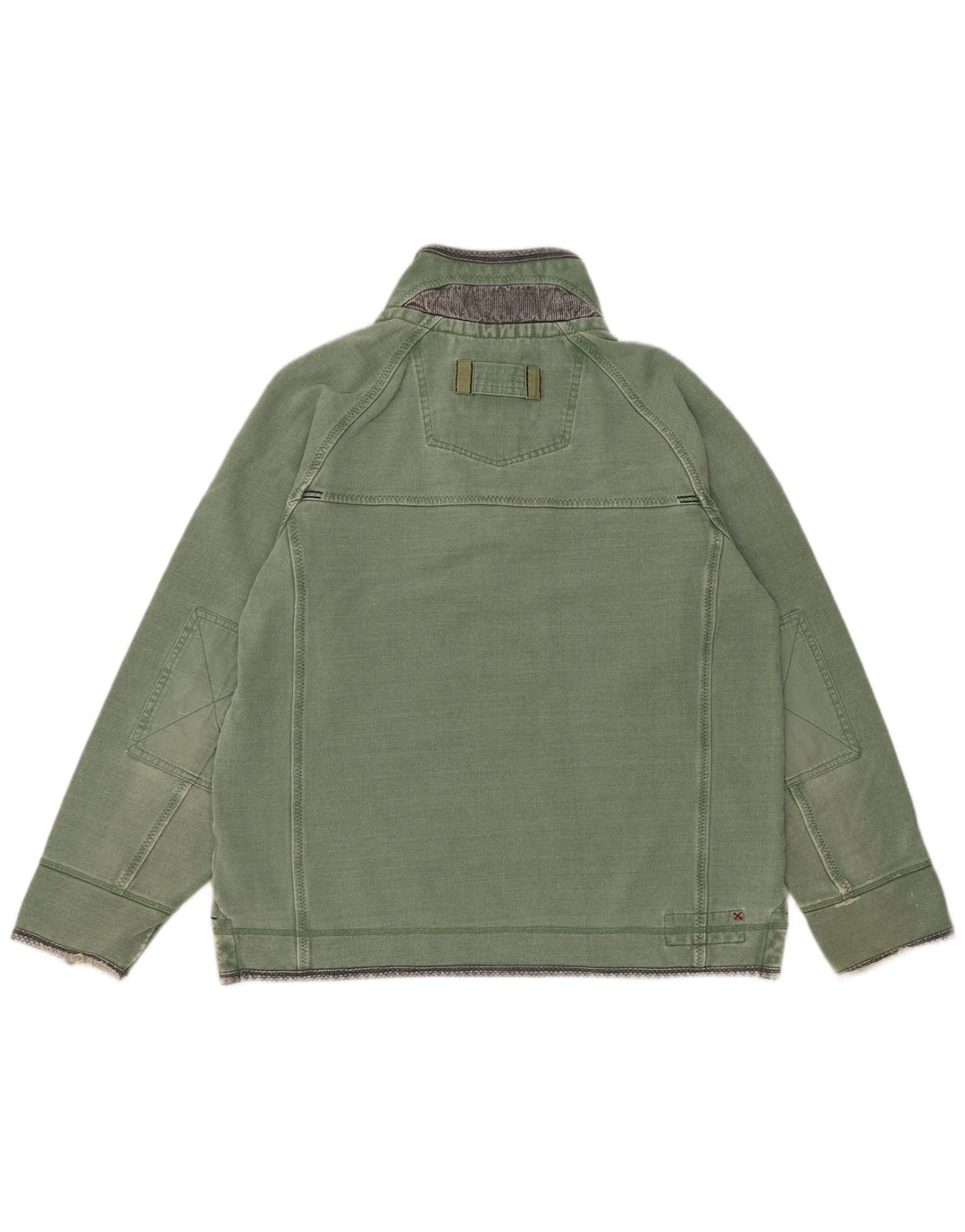 Fat Face Mens Zip Neck Sweatshirt Jumper Medium Green Cotton