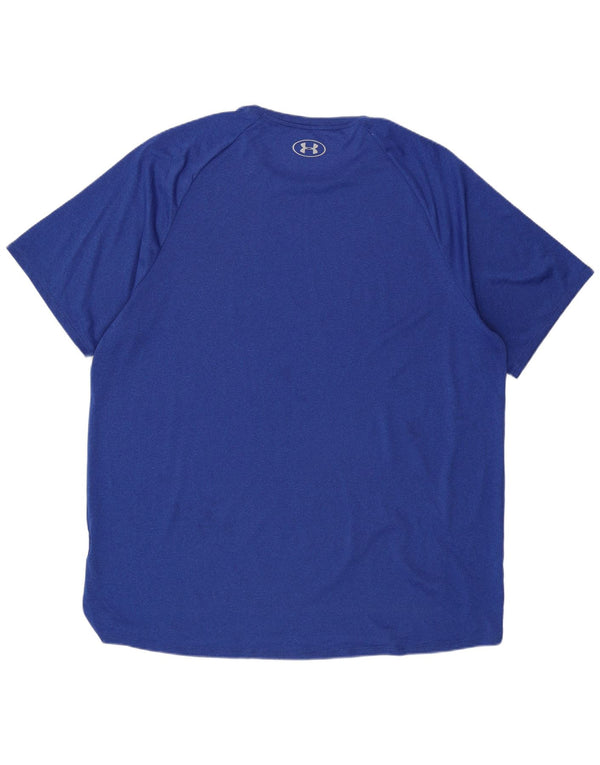 Under Armour Mens T-Shirt Top 2XL Blue Polyester