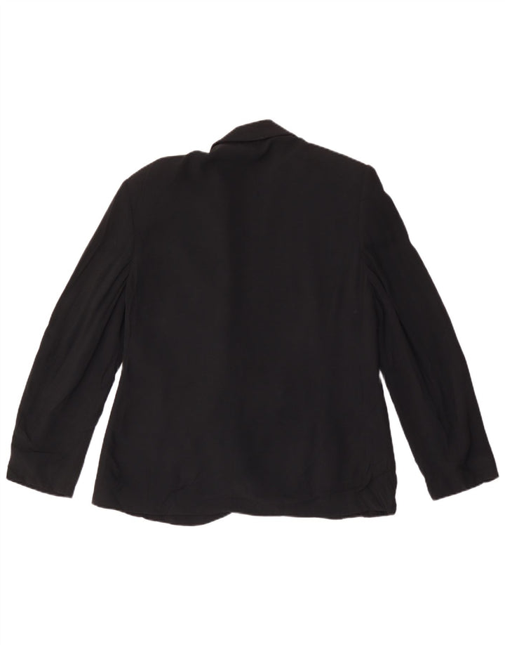 Vintage Womens Double Breasted Blazer Jacket UK 16 Large Black