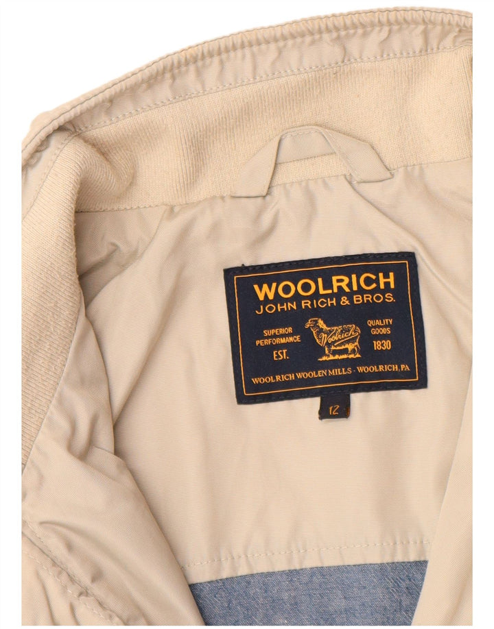 WOOLRICH Boys Bomber Jacket 11-12 Years Beige Nylon