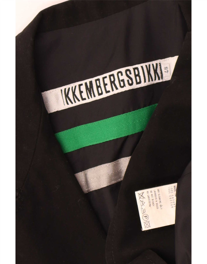 Bikkembergs Mens 2 Button Blazer Jacket IT 48 Medium Black Cotton