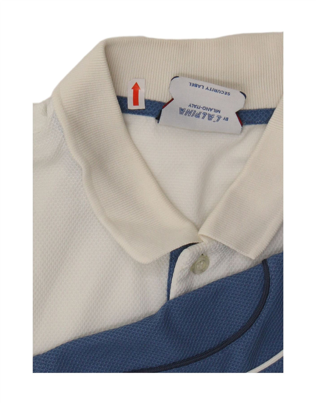 AUSTRALIAN L'ALPINA Mens Polo Shirt IT 56 3XL White Colourblock Polyester