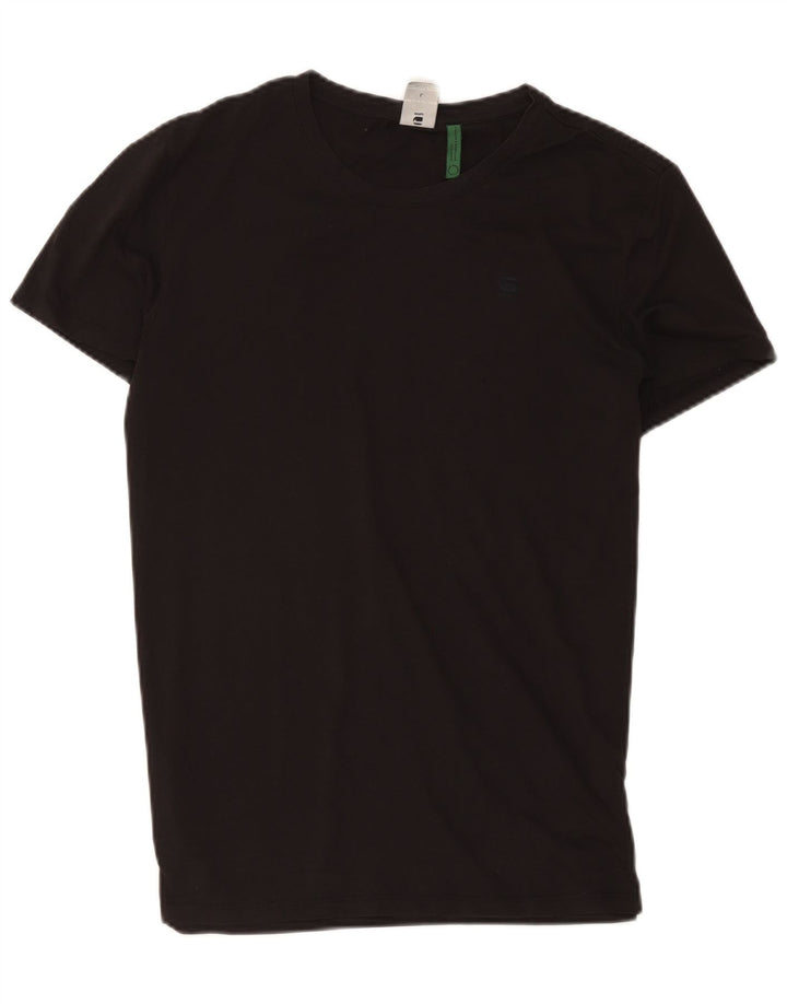 G-Star Mens T-Shirt Top Large Black Cotton
