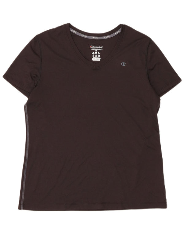 Champion Womens T-Shirt Top UK 18 XL Black Polyester