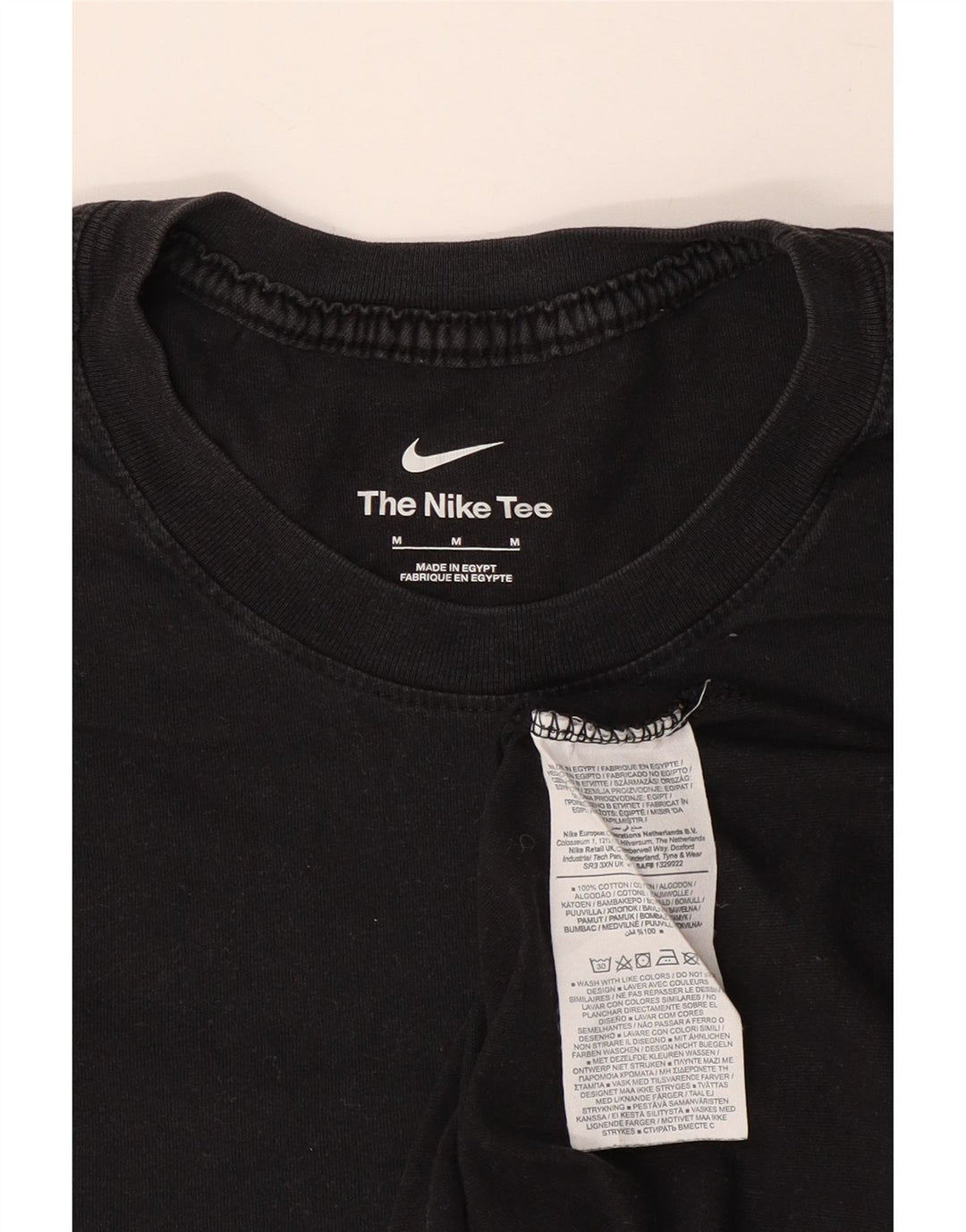 NIKE Mens Tottenham Hotspur Graphic T-Shirt Top Medium Black Cotton