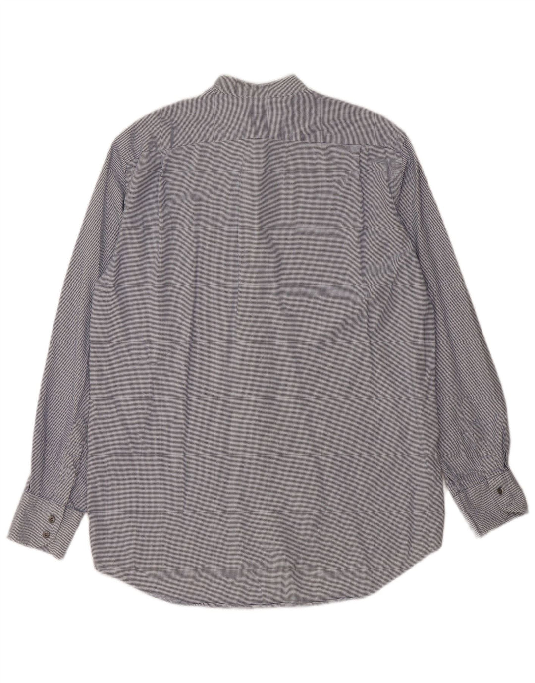 Lacoste Mens Checked  Shirt Size 40 Medium Blue Houndstooth Cotton Classic