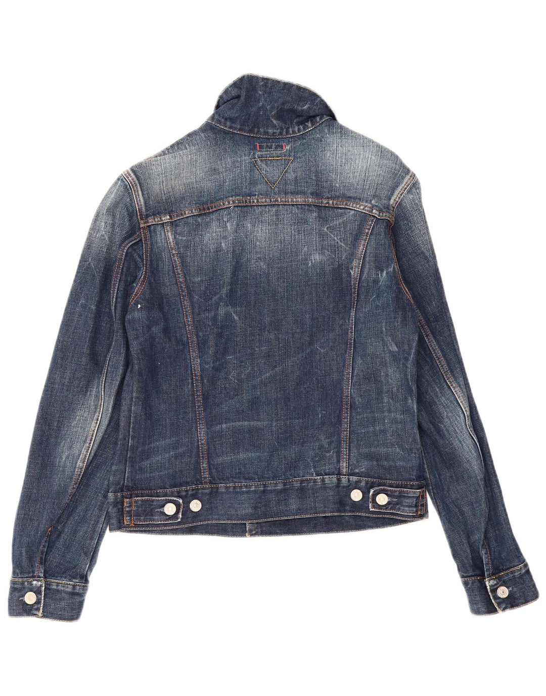 MELTIN' POT Womens Denim Jacket UK 14 Large Blue Cotton