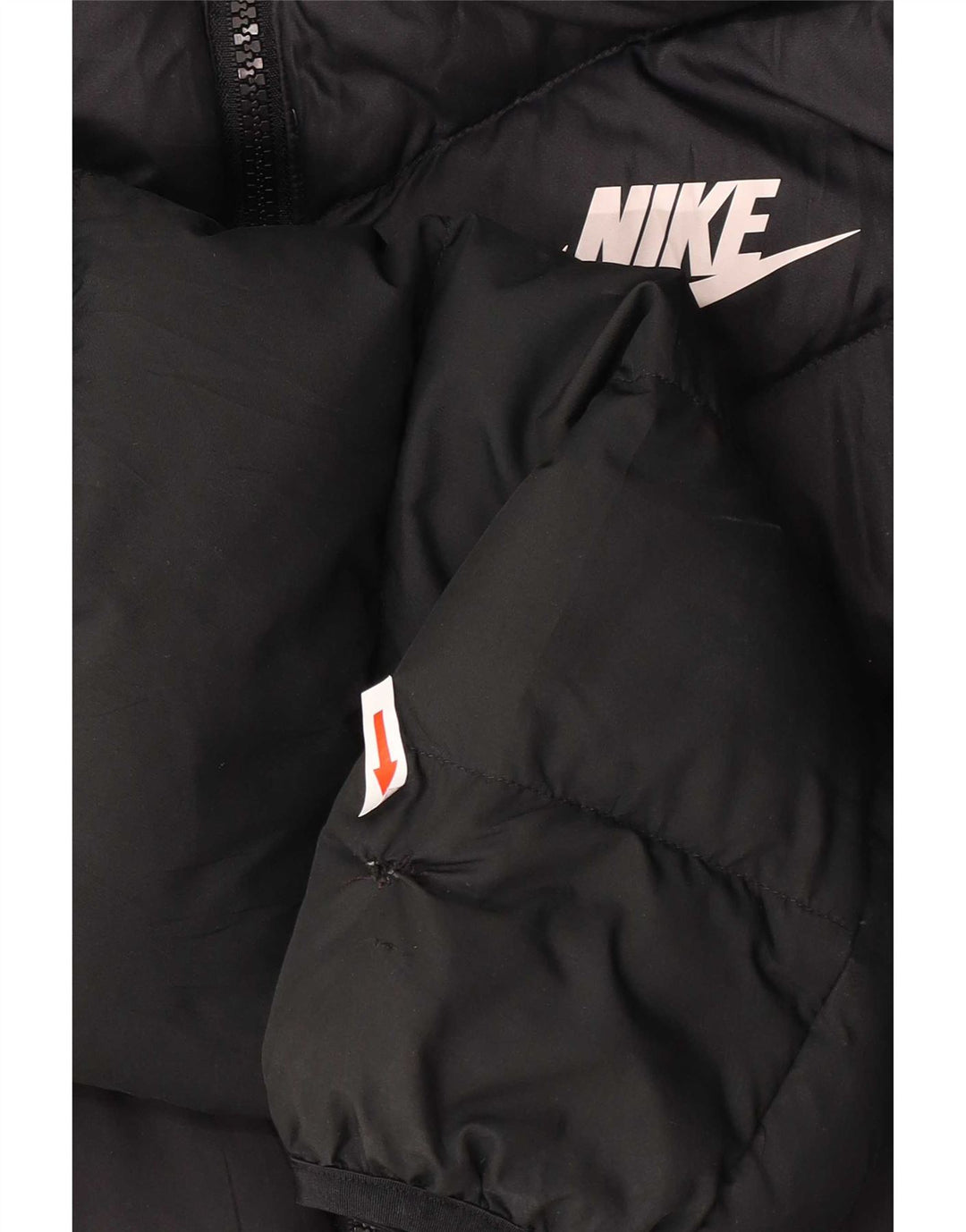 Nike Mens Hooded Padded Jacket UK 38 Medium Black Polyester