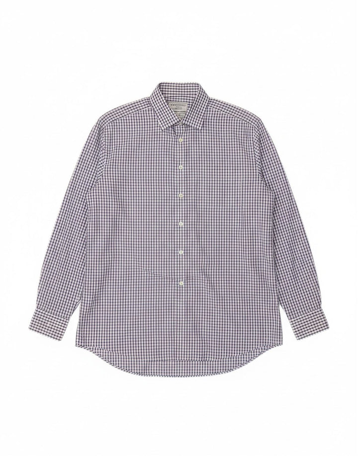 CHARLES TYRWHITT Mens Shirt Size 16 1/2 Large Blue Check